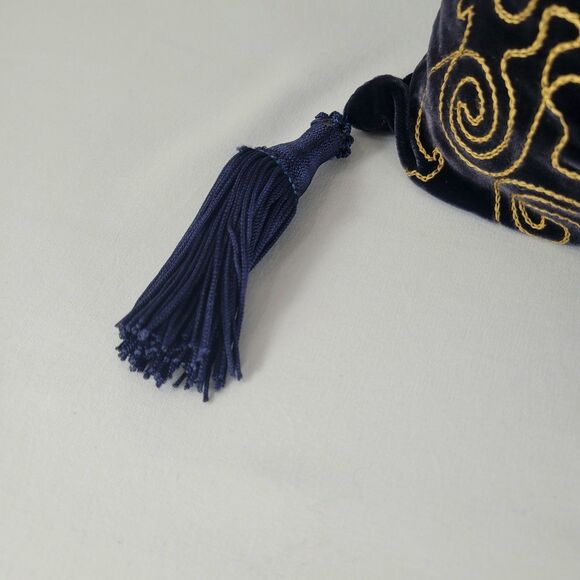 Embroidered Home Décor Pillows for sale | eBay Velvet Navy Blue Gold Tassel Whimsigoth Throw Pillow Square 16\